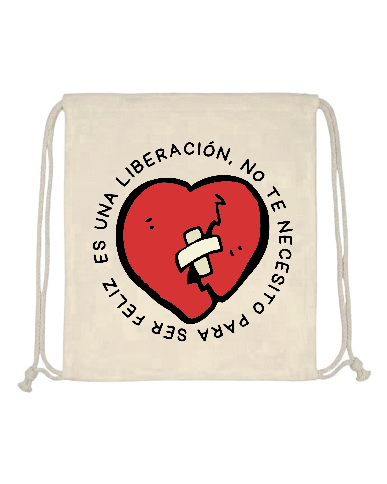 MOCHILA O TOTEBAG NO TE NECESITO PARA SER FELIZ - Imagen 2