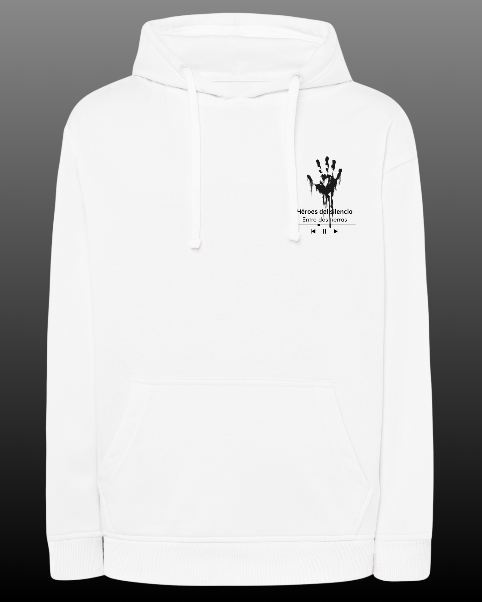 SUDADERA HÉROES DEL SILENCIO - ENTRE DOS TIERRAS (BLANCA) - Imagen 2