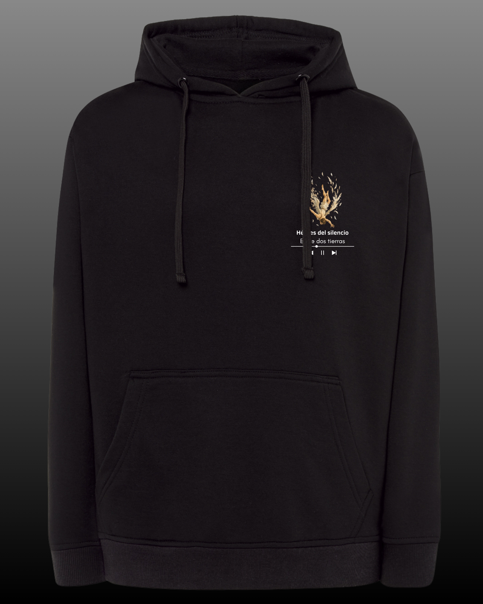 SUDADERA HÉROES DEL SILENCIO - ENTRE DOS TIERRAS (NEGRA) - Imagen 2